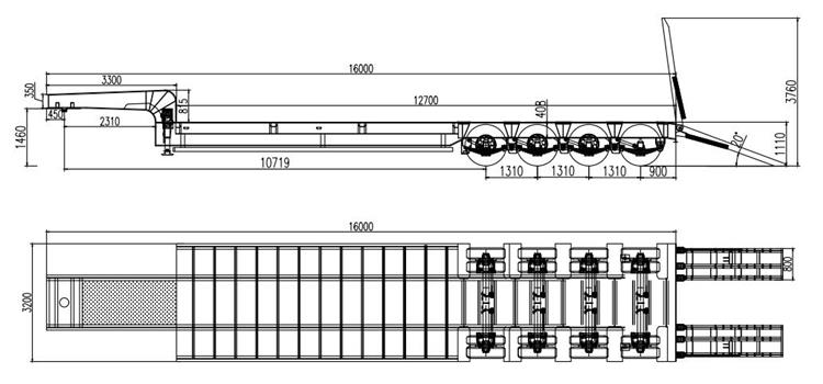 Low Loader for Sale | 4 Axle Low Loader Trailer with 100 Ton Capacity