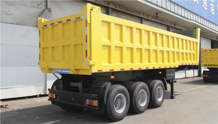 Tri Axle Semi Dump Trailer Capacity 80 Ton for Sale