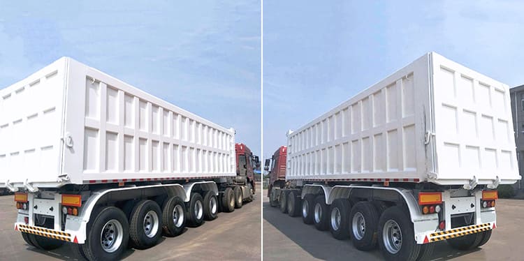 5 Axle 35cbm End Dump Truck Trailer for Sale Price