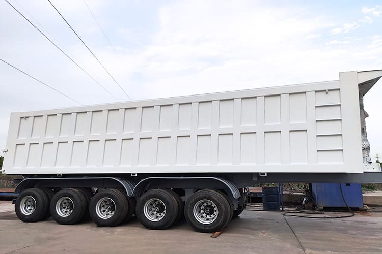 5 Axle 35cbm End Dump Truck Trailer for Sale Price