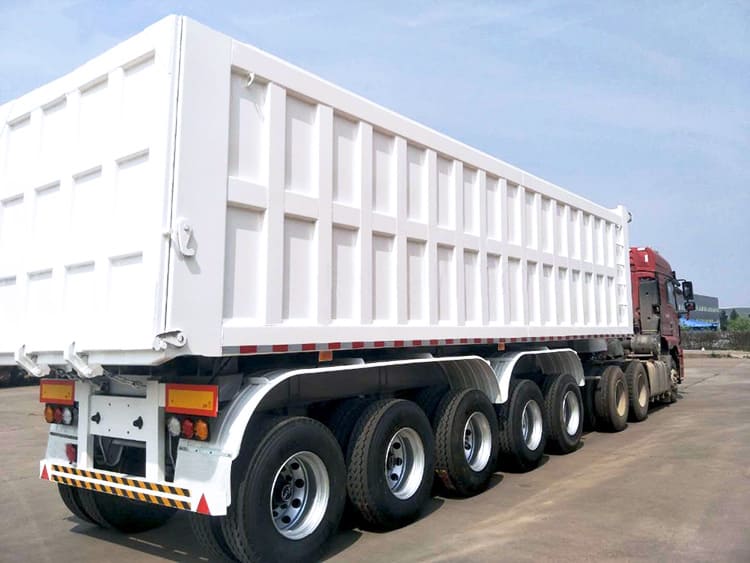5 Axle 35cbm End Dump Truck Trailer for Sale Price