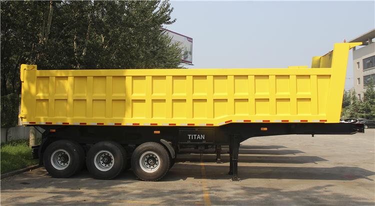 Tri Axle Semi Dump Trailer Capacity 80 Ton for Sale