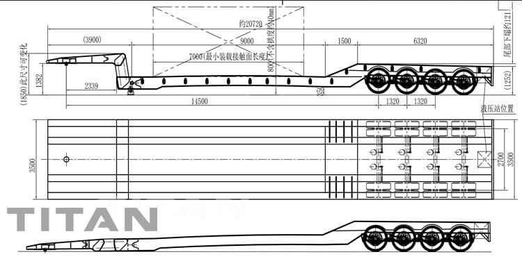 4 Axle Folding Gooseneck Lowboy Trailer for Sale